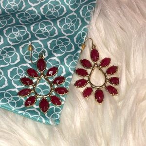 Kendra Scott Maroon Jade Nyla Earrings
